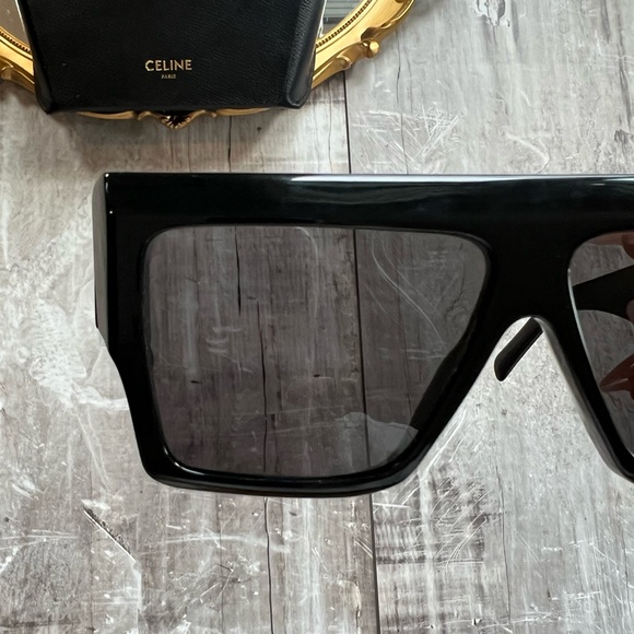 CELINE 60MM Flat-Top Square Sunglasses in Black - Picture 14 of 15